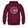 New Jersey Hoodie - State Design Unisex New Jersey Hooded Sweatshirt - burgundy