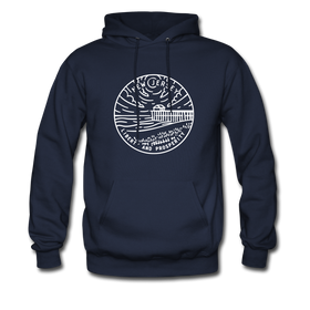New Jersey Hoodie - State Design Unisex New Jersey Hooded Sweatshirt - navy