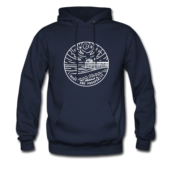 New Jersey Hoodie - State Design Unisex New Jersey Hooded Sweatshirt - navy