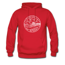 New Jersey Hoodie - State Design Unisex New Jersey Hooded Sweatshirt - red