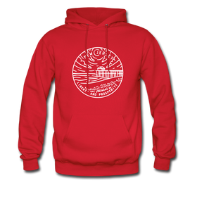 New Jersey Hoodie - State Design Unisex New Jersey Hooded Sweatshirt - red