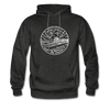 New Jersey Hoodie - State Design Unisex New Jersey Hooded Sweatshirt - charcoal gray