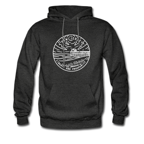 New Jersey Hoodie - State Design Unisex New Jersey Hooded Sweatshirt - charcoal gray