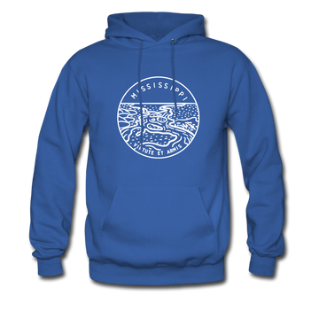 Mississippi Hoodie - State Design Unisex Mississippi Hooded Sweatshirt - royal blue