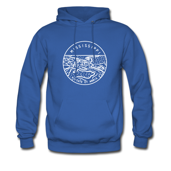 Mississippi Hoodie - State Design Unisex Mississippi Hooded Sweatshirt - royal blue