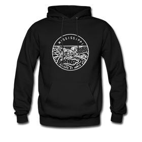 Mississippi Hoodie - State Design Unisex Mississippi Hooded Sweatshirt - black