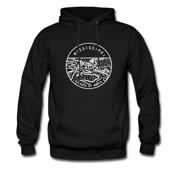 Mississippi Hoodie - State Design Unisex Mississippi Hooded Sweatshirt - black