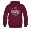 Mississippi Hoodie - State Design Unisex Mississippi Hooded Sweatshirt - burgundy