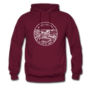 Mississippi Hoodie - State Design Unisex Mississippi Hooded Sweatshirt - burgundy
