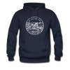 Mississippi Hoodie - State Design Unisex Mississippi Hooded Sweatshirt - navy