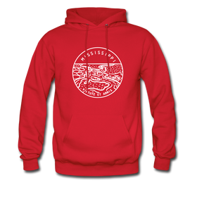 Mississippi Hoodie - State Design Unisex Mississippi Hooded Sweatshirt - red