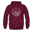 Montana Hoodie - State Design Unisex Montana Hooded Sweatshirt - burgundy