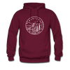 Montana Hoodie - State Design Unisex Montana Hooded Sweatshirt - burgundy