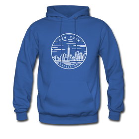 New York Hoodie - State Design Unisex New York Hooded Sweatshirt - royal blue