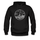 New York Hoodie - State Design Unisex New York Hooded Sweatshirt - black