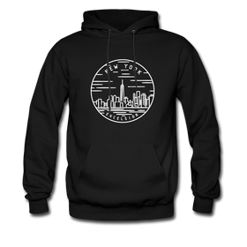 New York Hoodie - State Design Unisex New York Hooded Sweatshirt - black