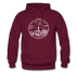 New York Hoodie - State Design Unisex New York Hooded Sweatshirt - burgundy