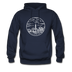 New York Hoodie - State Design Unisex New York Hooded Sweatshirt - navy