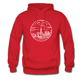 New York Hoodie - State Design Unisex New York Hooded Sweatshirt - red