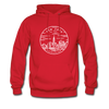 New York Hoodie - State Design Unisex New York Hooded Sweatshirt - red