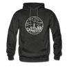 New York Hoodie - State Design Unisex New York Hooded Sweatshirt - charcoal gray