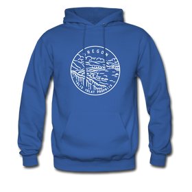 Oregon Hoodie - State Design Unisex Oregon Hooded Sweatshirt - royal blue