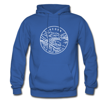 Oregon Hoodie - State Design Unisex Oregon Hooded Sweatshirt - royal blue