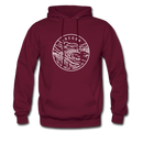 Oregon Hoodie - State Design Unisex Oregon Hooded Sweatshirt - burgundy