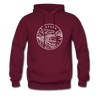 Oregon Hoodie - State Design Unisex Oregon Hooded Sweatshirt - burgundy