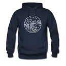 Oregon Hoodie - State Design Unisex Oregon Hooded Sweatshirt - navy