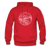 Oregon Hoodie - State Design Unisex Oregon Hooded Sweatshirt - red