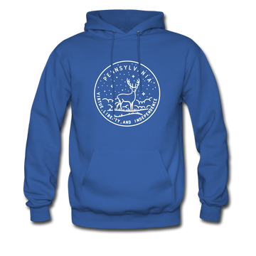 Pennsylvania Hoodie - State Design Unisex Pennsylvania Hooded Sweatshirt - royal blue