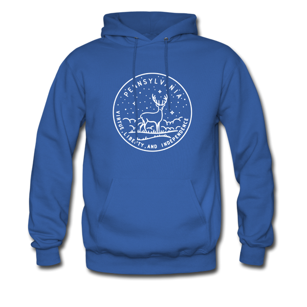 Pennsylvania Hoodie - State Design Unisex Pennsylvania Hooded Sweatshirt - royal blue