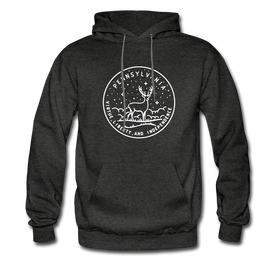 Pennsylvania Hoodie - State Design Unisex Pennsylvania Hooded Sweatshirt - charcoal gray