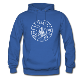 Texas Hoodie - State Design Unisex Texas Hooded Sweatshirt - royal blue