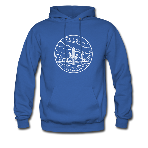 Texas Hoodie - State Design Unisex Texas Hooded Sweatshirt - royal blue