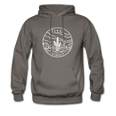 Texas Hoodie - State Design Unisex Texas Hooded Sweatshirt - asphalt gray