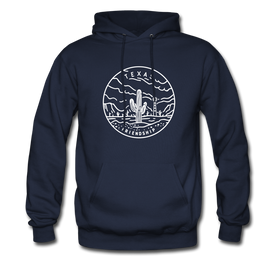 Texas Hoodie - State Design Unisex Texas Hooded Sweatshirt - navy