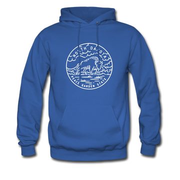 North Dakota Hoodie - State Design Unisex North Dakota Hooded Sweatshirt - royal blue