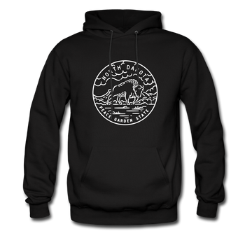 North Dakota Hoodie - State Design Unisex North Dakota Hooded Sweatshirt - black