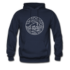 North Dakota Hoodie - State Design Unisex North Dakota Hooded Sweatshirt - navy