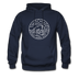 North Dakota Hoodie - State Design Unisex North Dakota Hooded Sweatshirt - navy