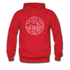 North Dakota Hoodie - State Design Unisex North Dakota Hooded Sweatshirt - red