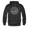 North Dakota Hoodie - State Design Unisex North Dakota Hooded Sweatshirt - charcoal gray