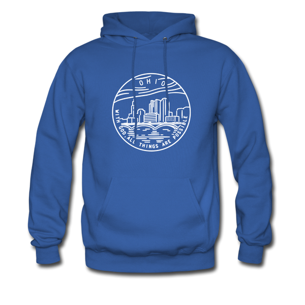 Ohio Hoodie - State Design Unisex Ohio Hooded Sweatshirt - royal blue