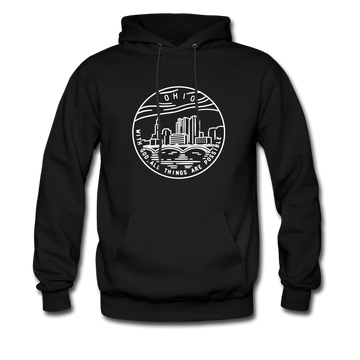Ohio Hoodie - State Design Unisex Ohio Hooded Sweatshirt - black