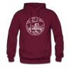 Ohio Hoodie - State Design Unisex Ohio Hooded Sweatshirt - burgundy