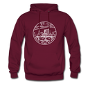 Ohio Hoodie - State Design Unisex Ohio Hooded Sweatshirt - burgundy