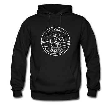 Oklahoma Hoodie - State Design Unisex Oklahoma Hooded Sweatshirt - black