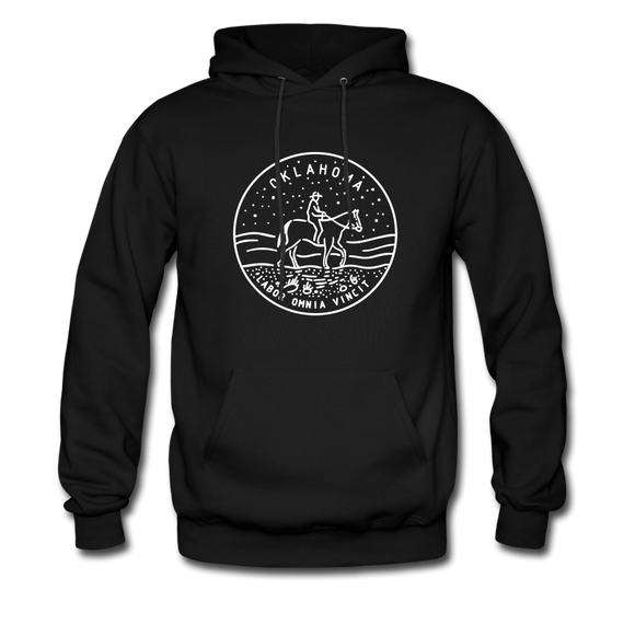 Oklahoma Hoodie - State Design Unisex Oklahoma Hooded Sweatshirt - black